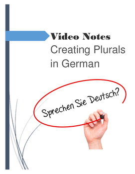 Preview of Plural Nouns Patterns Video Guide - German Language