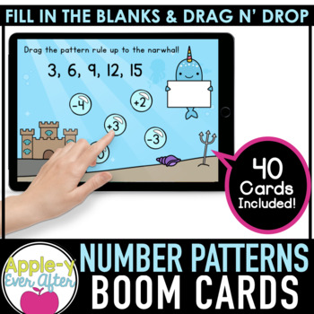 Preview of Skip Counting & Number Patterns | Boom Cards™ - Distance Learning