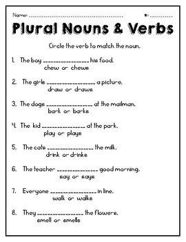 plural nouns verbs by veronica schmidt teachers pay