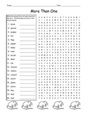 Plural Nouns Word Search Puzzle / 3rd Grade / 4th Grade