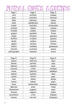Plural Nouns Worksheets *addings/es* by HuntIdeas | TpT