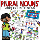 Singular and Plural Nouns - Adding Suffixes ES IES Grammar
