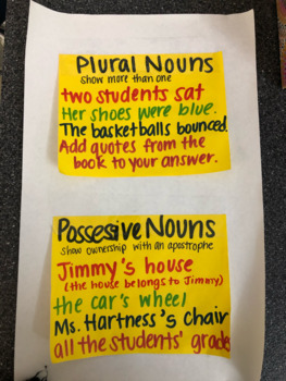 Preview of Plural/ Possessive Anchor Chart