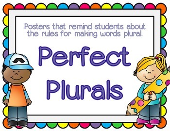 Preview of Plural Rules Posters for Back to School