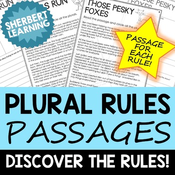 Preview of Plural Rules! Reading passages for spelling practice, with irregular plurals