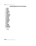 Plural Words Spelling List and Modified Test