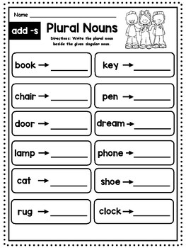 plural words worksheets s es ies by miss camerons classroom