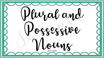 Preview of Plural and Possessive Noun Task Cards