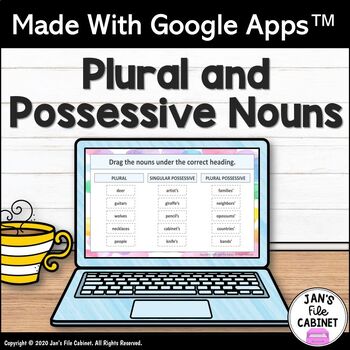 Preview of Plural and Possessive Nouns Lesson and Practice GRADES 5-7 Google Apps