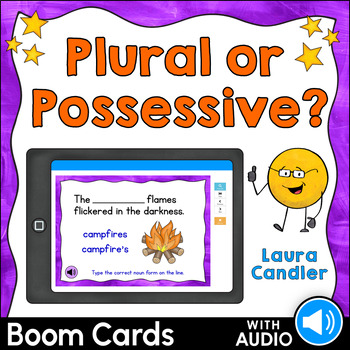 Preview of Plural or Possessive Nouns Boom Cards (Self-Grading with Audio Options)