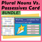 Plural vs Possessive Nouns Task Cards and Boom Cards Bundle