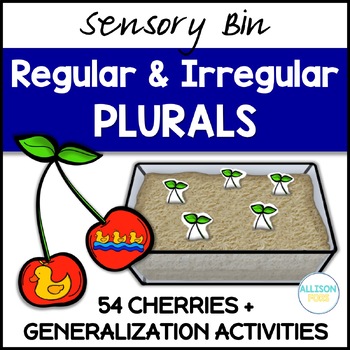 Preview of Regular and Irregular Plural Nouns Speech Therapy Sensory Bin