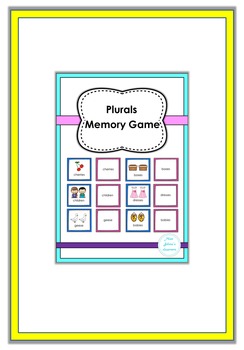 Plurals Memory Game by Miss Jelena's Classroom | TPT