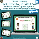 Plurals  Possessives  and Contractions  Boom Cards