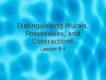 Preview of Plurals Possessives and Contractions Interactive Powerpoint Lesson