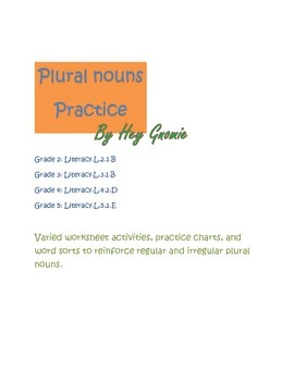 Preview of Plurals Practice