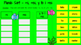 Plurals Sort - Plural Nouns - +s, +es, change y to i +es -