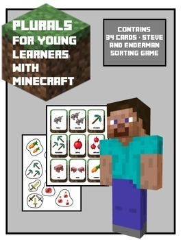 Plurals For Young Learners With Minecraft Cards And Sorting Game Language