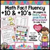 Plus +10 Ten Math Fact Fluency: Games, Anchor Chart, Works
