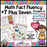 Plus Seven +7 Addition Math Fact Fluency | Worksheets, Gam