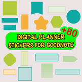 Plus 80 Digital Planner Stickers for Goodnotes | Basic Sha