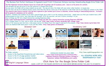 Preview of Plus-Past Perfect Continuous & Arguments Distance Learning-Homeschooling-Google