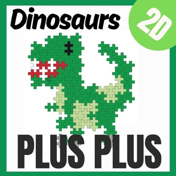 Preview of Plus Plus blocks Dinosaurs, end of year activity for kindergarten morning bin 
