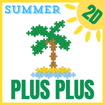 Preview of Plus Plus blocks End of year activity / Summer Task cards / Summer Stem ideas