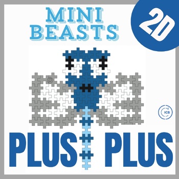 Preview of Plus Plus blocks, Bugs and insects task cards, Kindergarten math & Stem activity