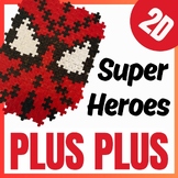 Plus Plus blocks task cards - Super Hero & Spiderman activ