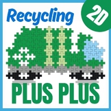 Plus Plus building blocks / 2D Recycling task cards & Kind