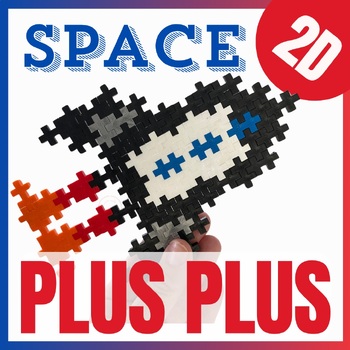 Preview of Plus Plus blocks task cards, Space & Solar System activities, Kindergarten STEM