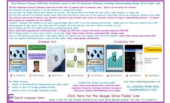 Preview of Plus-Purpose Infinitives-Statistics Distance Learning-Homeschooling-Google Drive