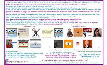 Preview of Plus-Regret-Past Modals & Banking Distance Learning-Homeschooling-Google Drive