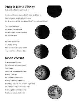 Preview of Pluto is not a Planet (song about the planets to tune of Rudolph) + Moon Phases