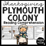 Plymouth ( Plimoth ) Colony Reading Comprehension Workshee