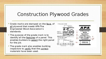 Preview of Plywood Basics 2 - Construction and Building Trades