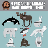 Png Arctic Animals Clipart - 9 Hand Drawn Antarctic Wildli