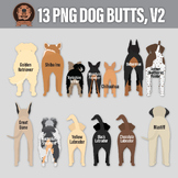 Png Dog Butt Clipart V2 - 13 Cute Pet Breeds From Behind