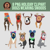 Png Dogs Wearing Holiday Snoods - Hand Drawn Christmas Kni