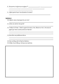 Pobre Ana Reading Comprehension Questions: Spanish Novel Guided Worksheets