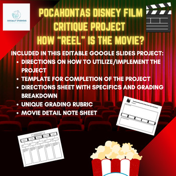 Preview of Pocahontas Disney Film Critique Project - How “Reel” is the Movie?