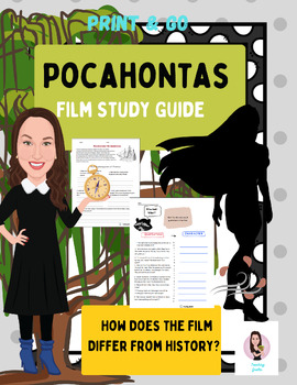 Preview of Pocahontas Film. Teaching Guide. Scholarly Worksheets, Quiz, No Prep.