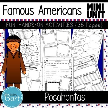 Preview of Pocahontas Packet- NO PREP Mini Unit {Famous Americans}