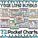 Pocket Chart Activities and Songs YEAR LONG BUNDLE - 72 AC