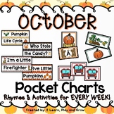 October Pocket Chart Activities and Rhymes - 5 Little Pump