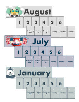 Preview of Pocket Chart Calendar