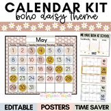 Pocket Chart Calendar Cards | Boho Classroom Calendar With