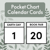 Pocket Chart Calendar Cards - Minimalist