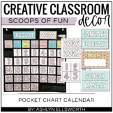 Pocket Chart Calendar - Ice Cream Classroom Decor